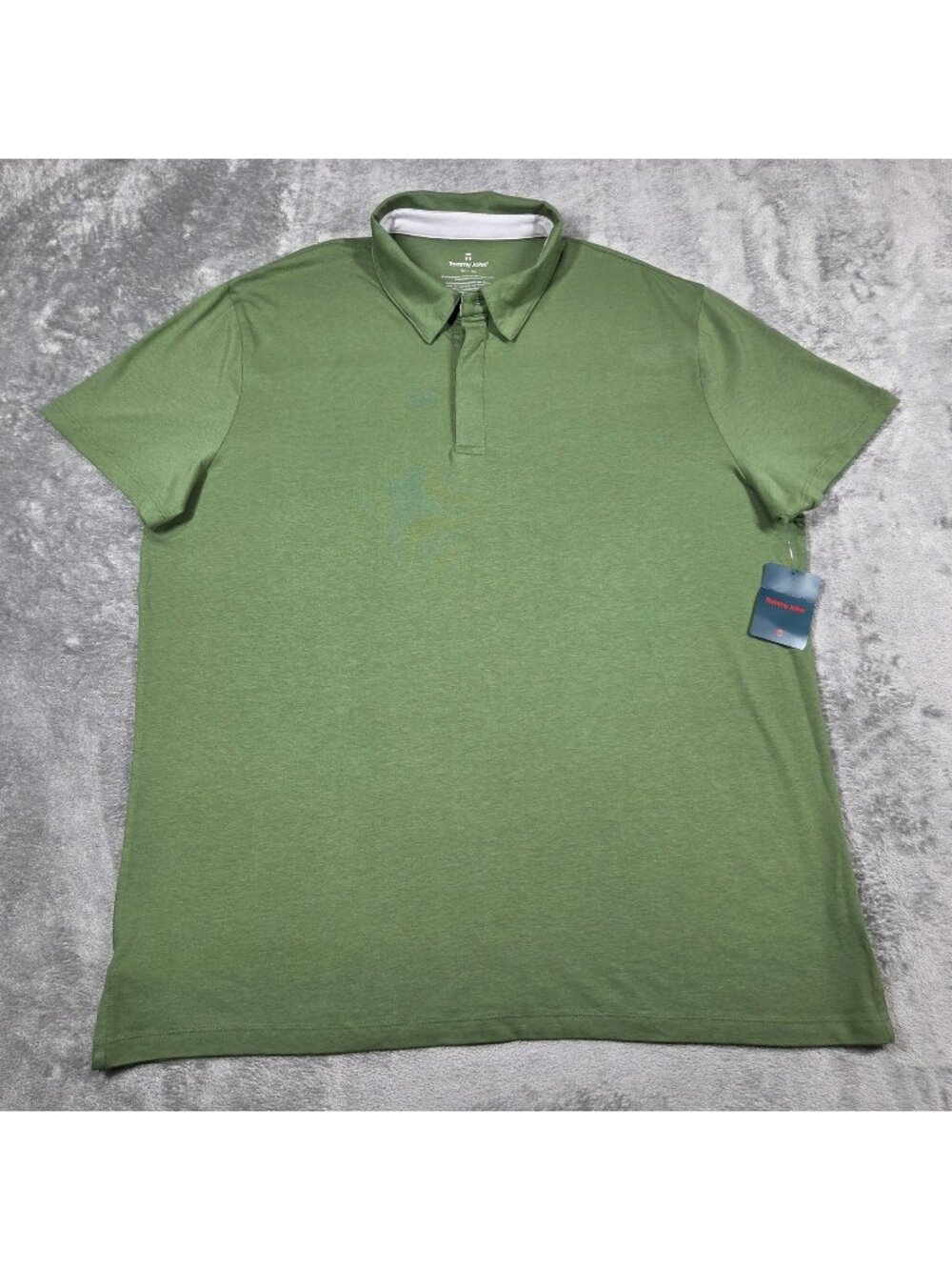 Tommy John Polo Mens XL Green Second Skin Shirt Preppy Pima Cotton Modal NEW